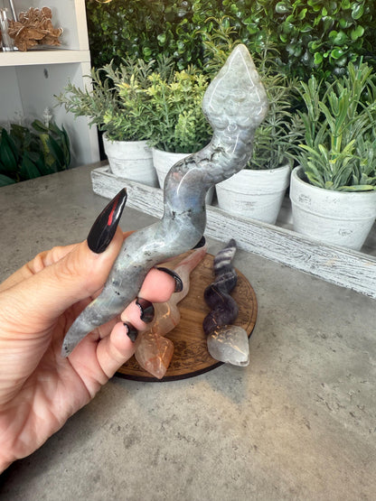 Snake Crystal Carvings - Multiple Crystal Options
