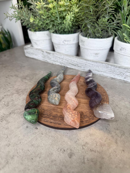 Snake Crystal Carvings - Multiple Crystal Options
