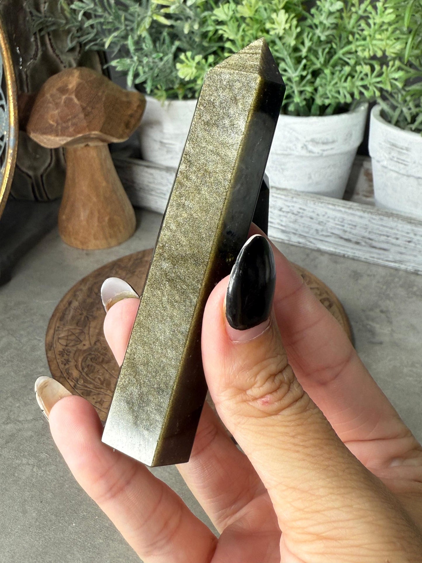 Gold Sheen Obsidian Crystal Towers