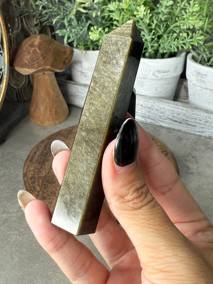 Gold Sheen Obsidian Crystal Towers