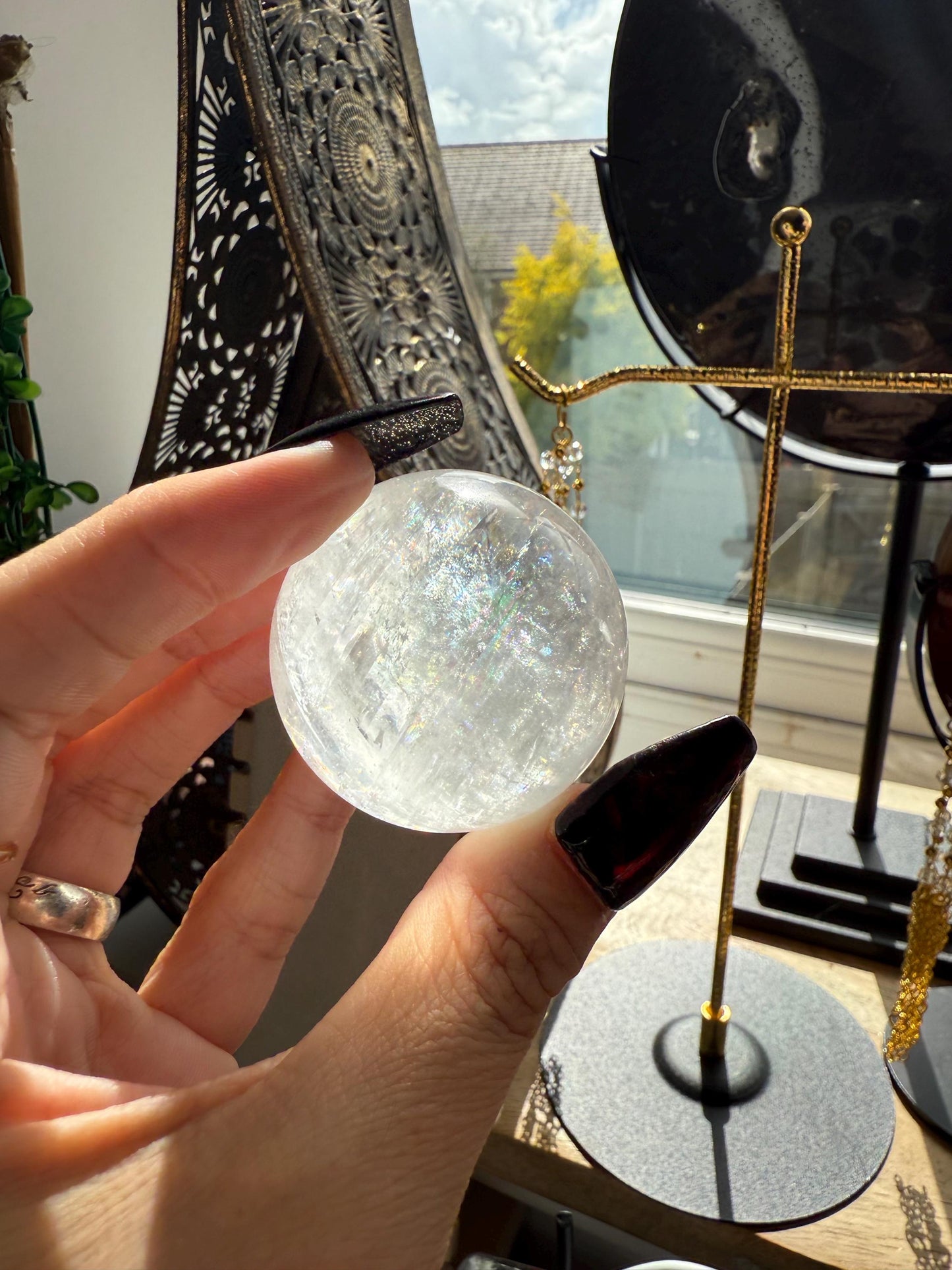 AAA White Optical Calcite Crystal Spheres
