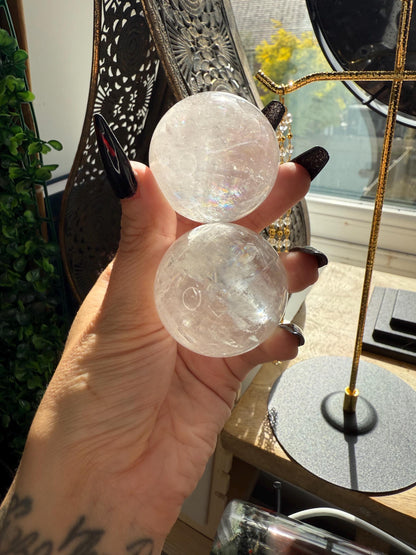 AAA White Optical Calcite Crystal Spheres