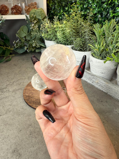 AAA White Optical Calcite Crystal Spheres