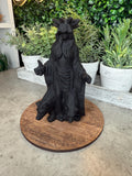 Unpolished Obsidian Hecate Crystal Carving - 6 inches tall