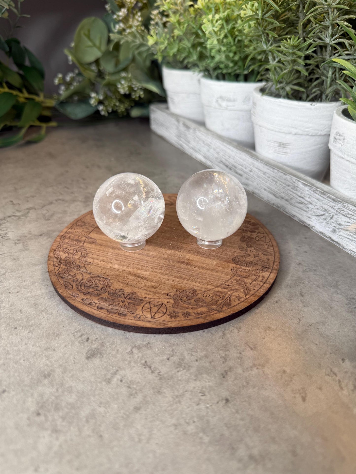 AAA White Optical Calcite Crystal Spheres
