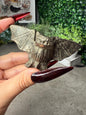 Pyrite & Obsidian Crystal Bat Carvings on stands