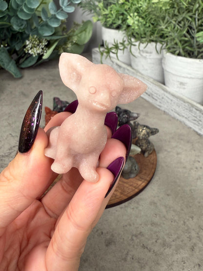 Chihuahua Dog Mini Crystal Carving