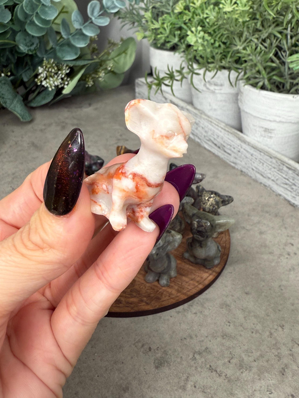 Chihuahua Dog Mini Crystal Carving