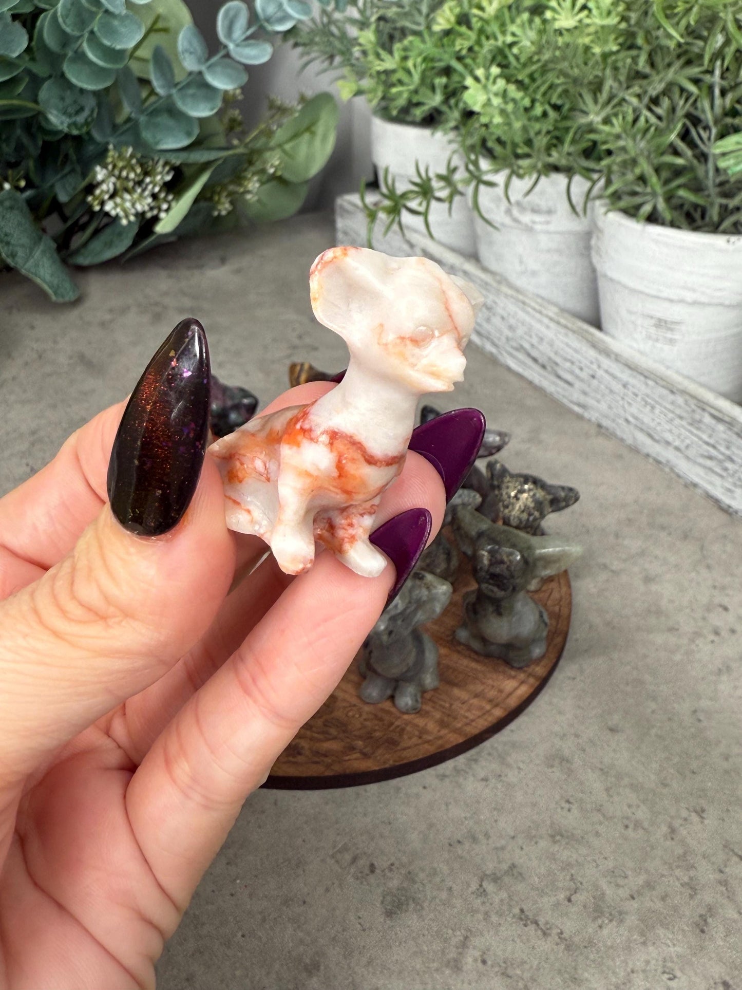 Chihuahua Dog Mini Crystal Carving