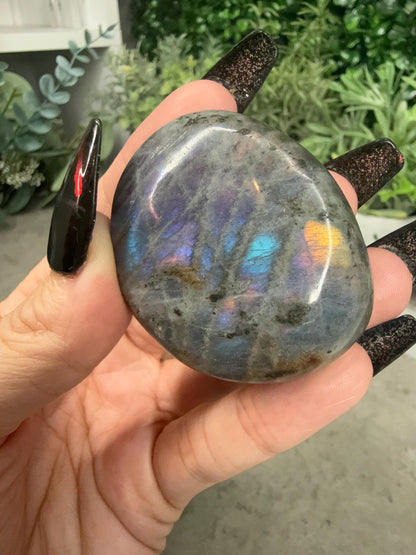 AAA Labradorite Crystal Palmstones Super Flashy