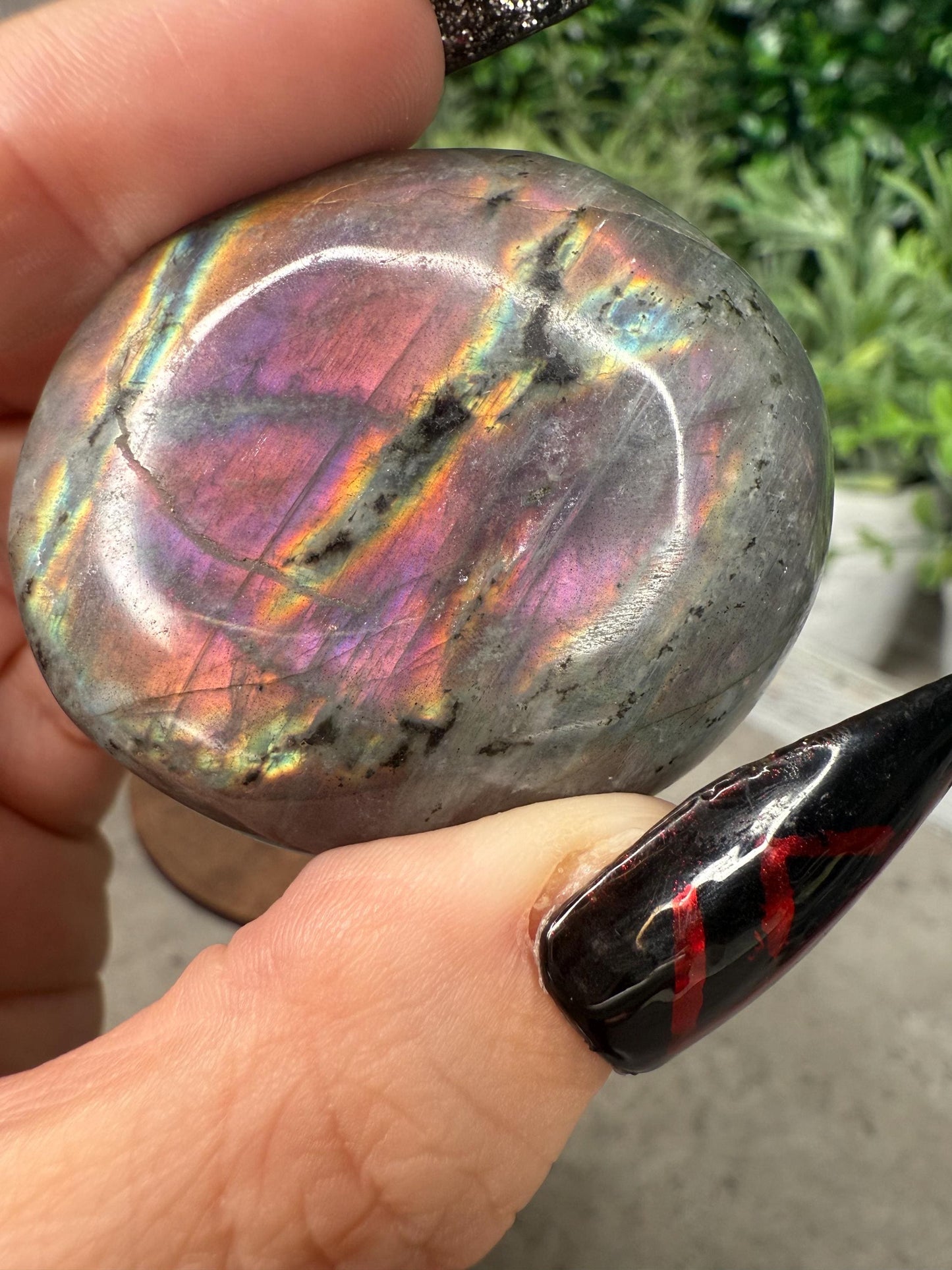 AAA Labradorite Crystal Palmstones Super Flashy