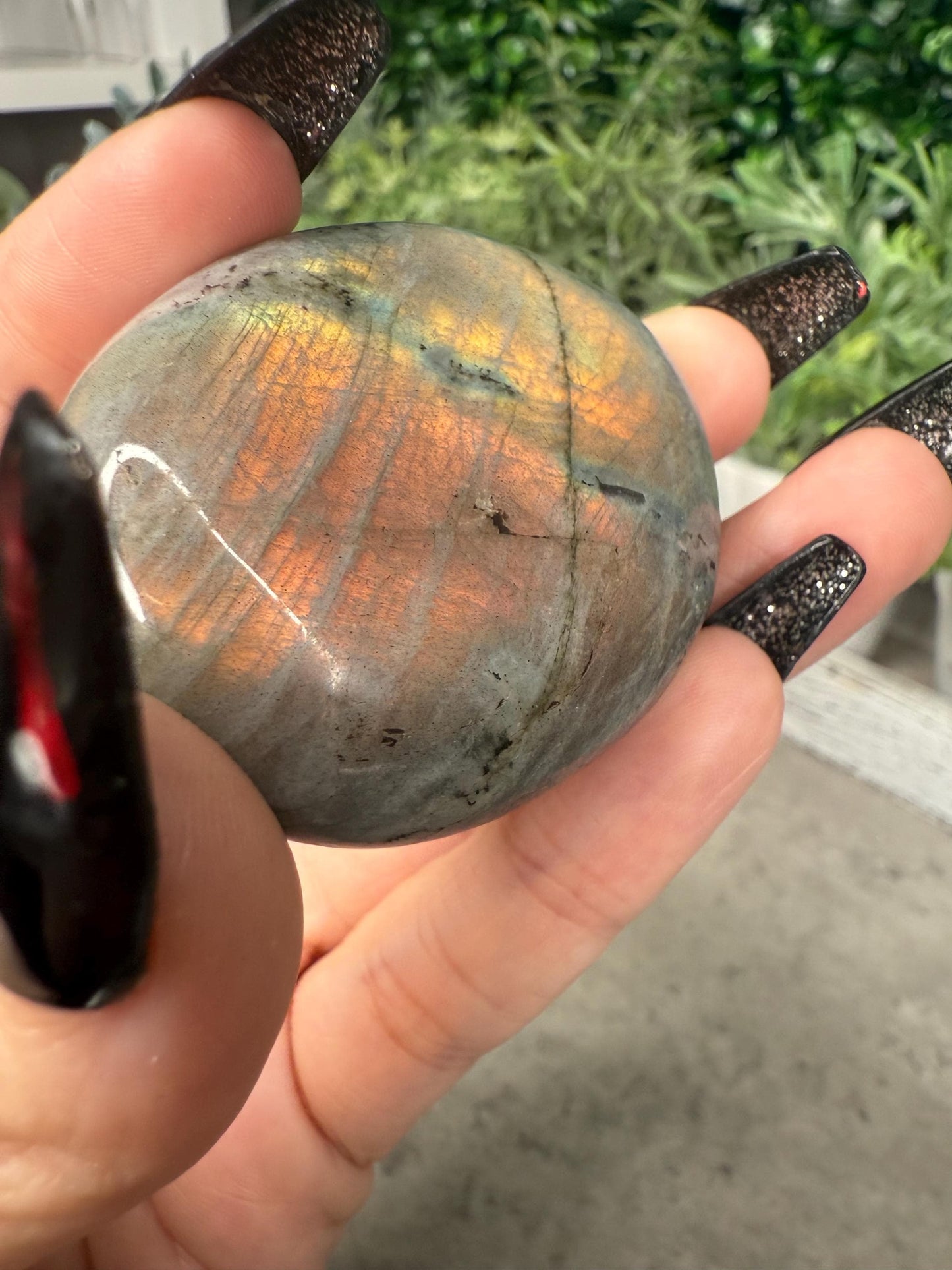 AAA Labradorite Crystal Palmstones Super Flashy