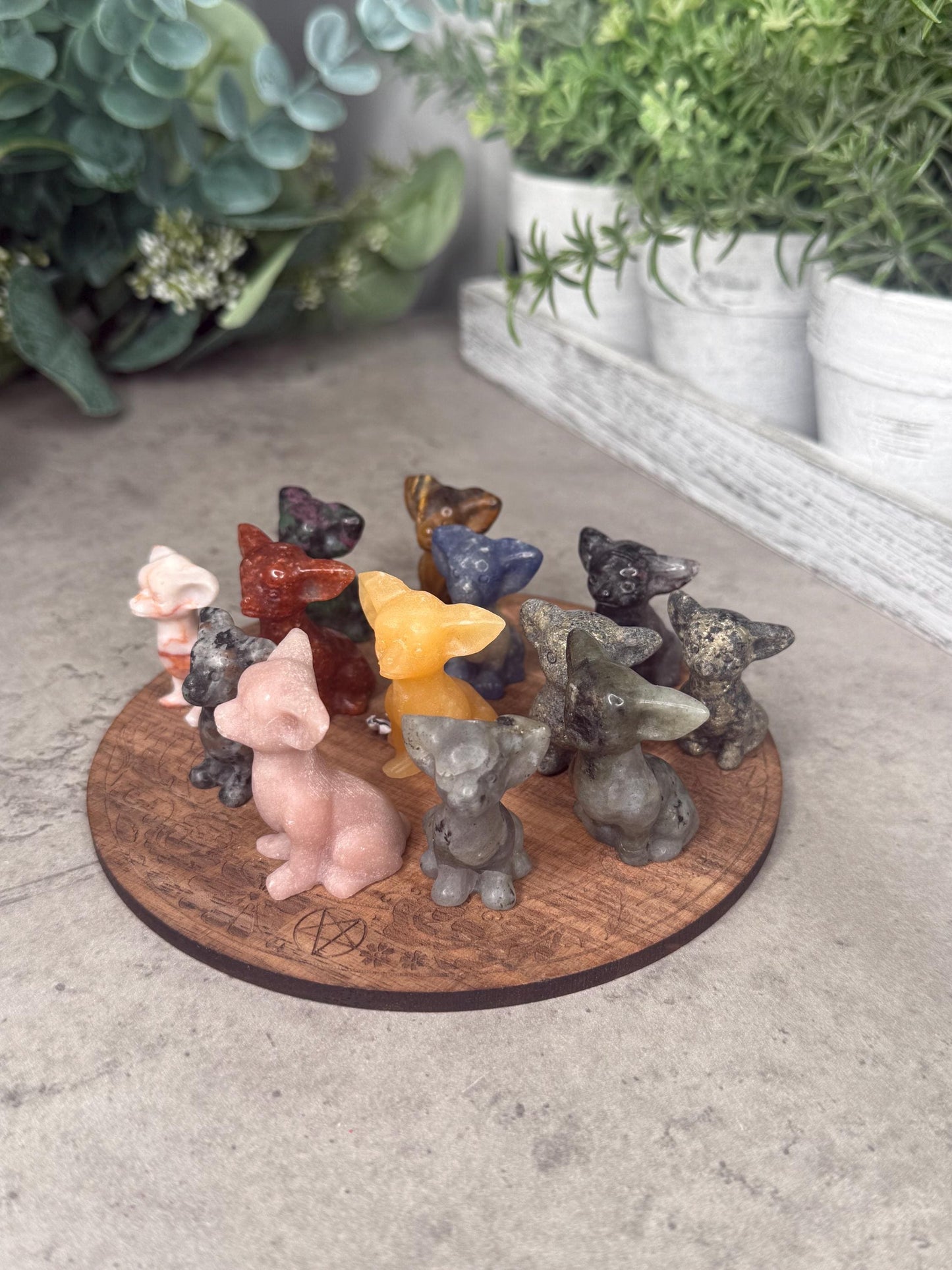Chihuahua Dog Mini Crystal Carving