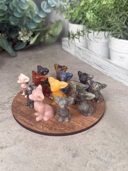 Chihuahua Dog Mini Crystal Carving