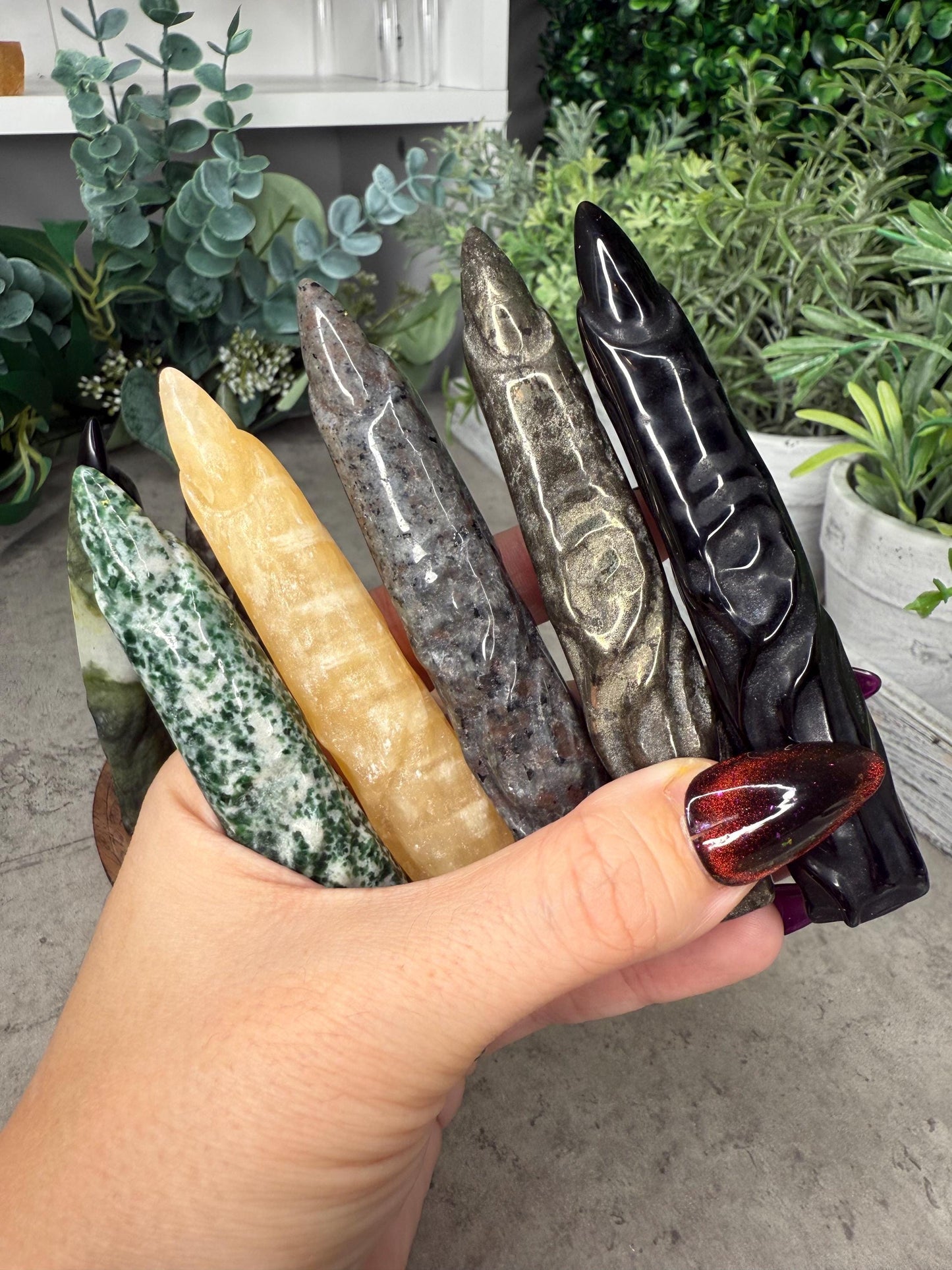 Sukuna's Fingers Crystal Carvings Anime Witches Fingers