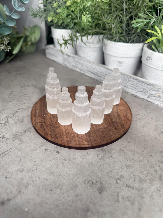 Mini Selenite Crystal Towers, Satin Spar Mountains