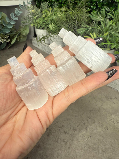Mini Selenite Crystal Towers, Satin Spar Mountains