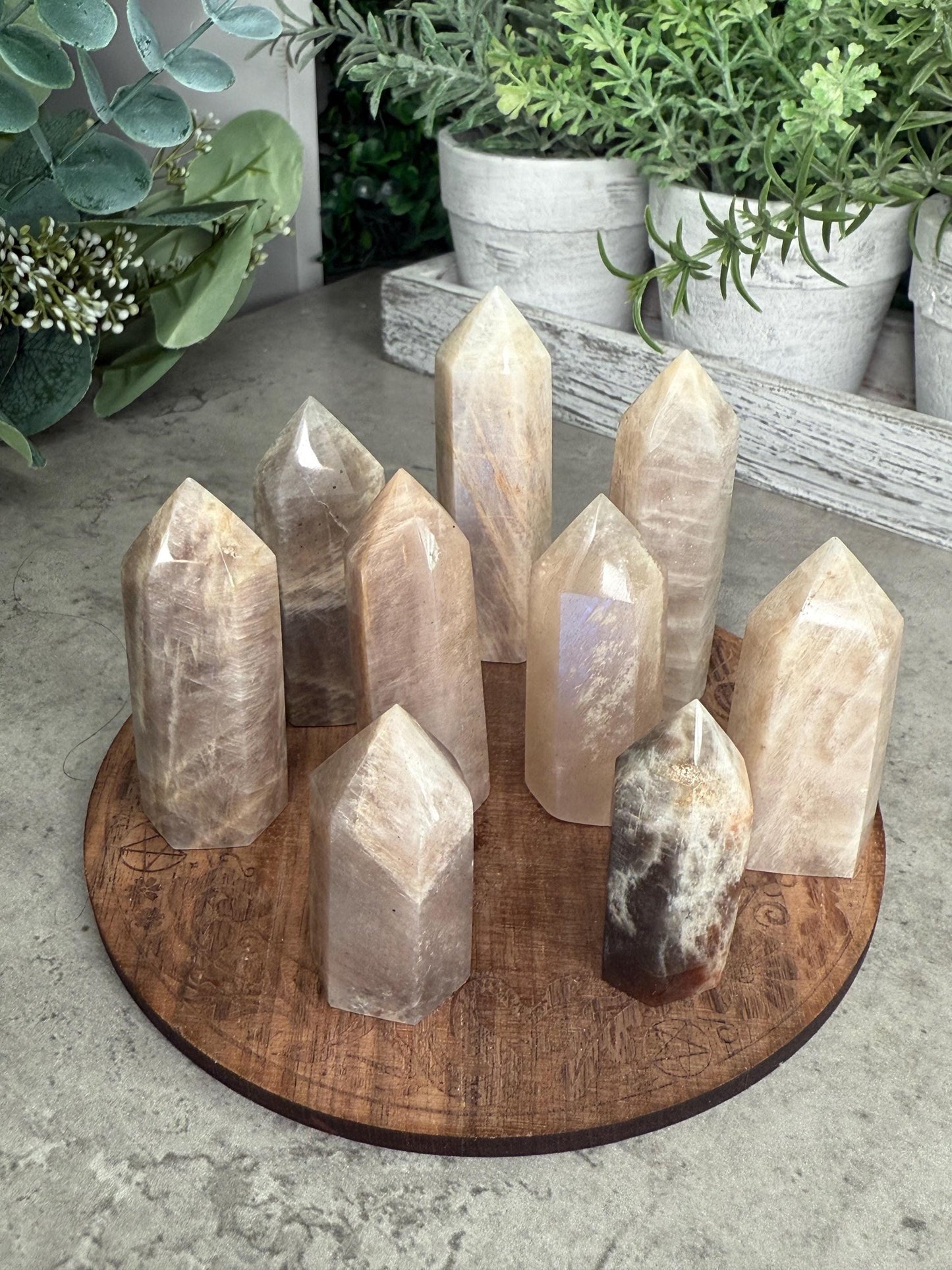 Small Moonstone Crystal Tower Crystal Points Sunstone
