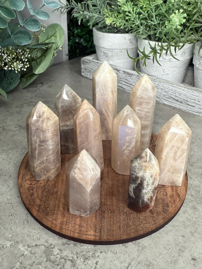 Small Moonstone Crystal Tower Crystal Points Sunstone