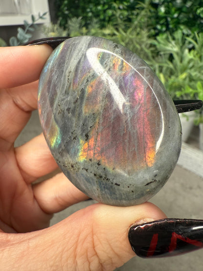AAA Labradorite Crystal Palmstones Super Flashy