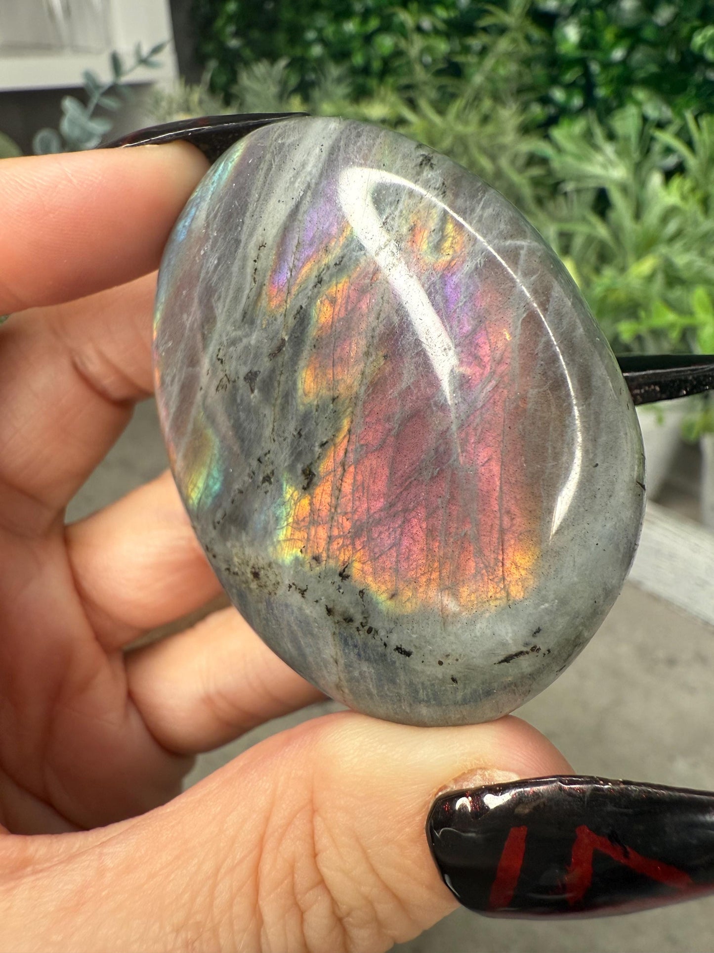 AAA Labradorite Crystal Palmstones Super Flashy