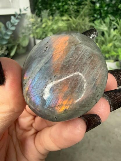 AAA Labradorite Crystal Palmstones Super Flashy