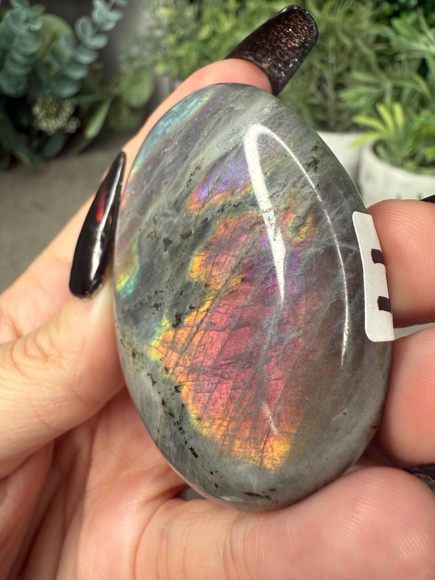 AAA Labradorite Crystal Palmstones Super Flashy