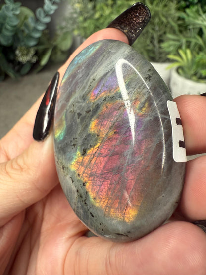 AAA Labradorite Crystal Palmstones Super Flashy
