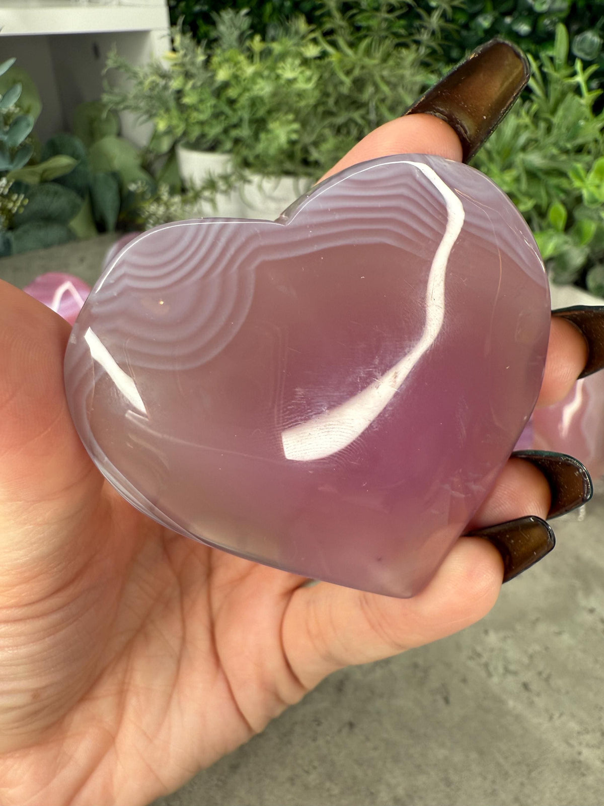 Pink Jelly Agate Large Palmstones Crystal Carvings
