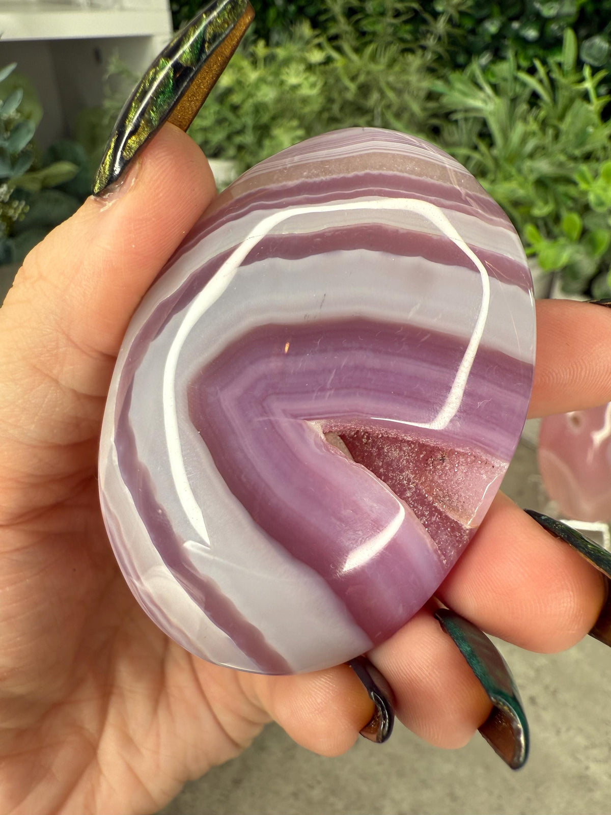 Pink Jelly Agate Large Palmstones Crystal Carvings
