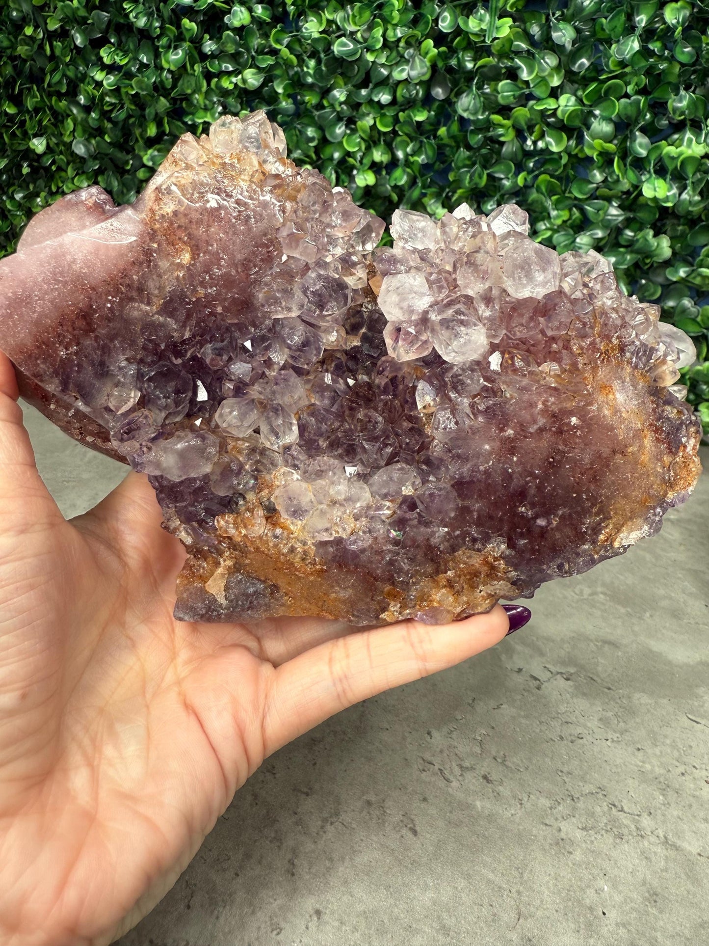 AAA Amethyst Druzy Dragon Crystal Carving 1263g