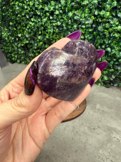 Unicorn Stone Hearts Crystal Carvings