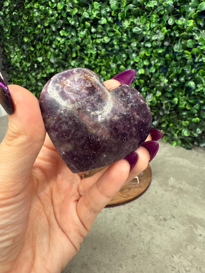 Unicorn Stone Hearts Crystal Carvings