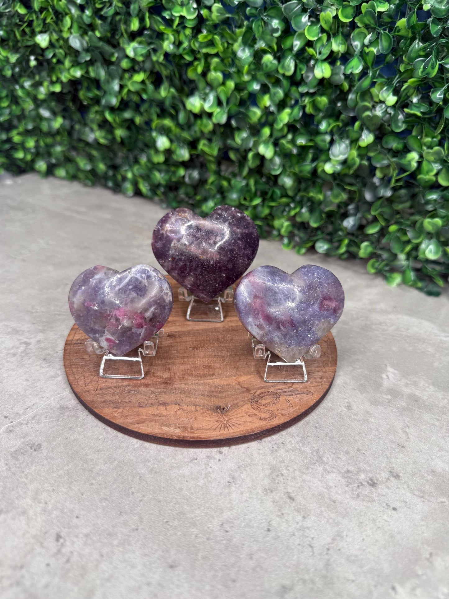 Unicorn Stone Hearts Crystal Carvings