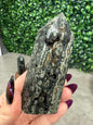 Dark Ocean Jasper Druzy Crystal Towers
