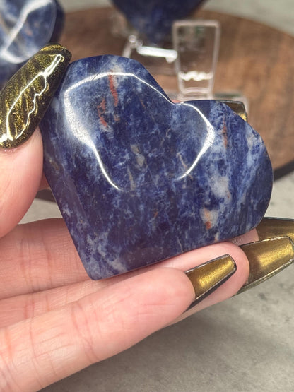Sodalite Heart Crystal Carvings