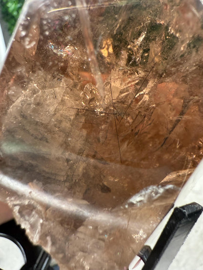 AAA Smokey Quartz Crystal Freeforms Points with stands