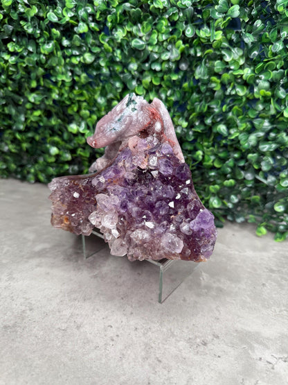 AAA Amethyst Druzy Dragon Crystal Carving 1263g