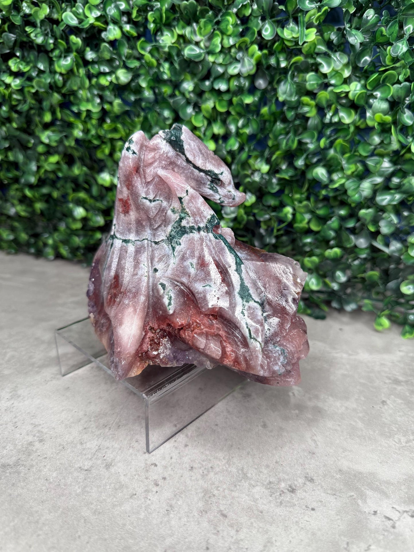 AAA Amethyst Druzy Dragon Crystal Carving 1263g