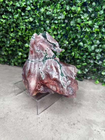 AAA Amethyst Druzy Dragon Crystal Carving 1263g
