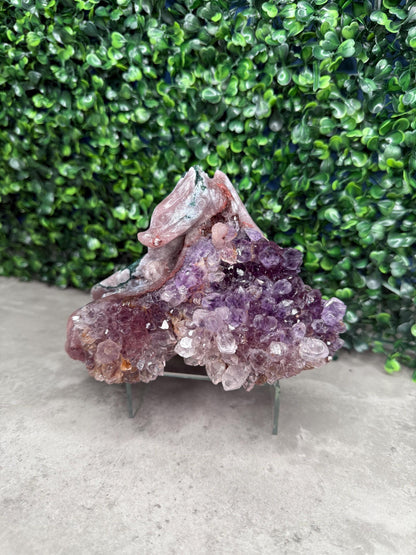 AAA Amethyst Druzy Dragon Crystal Carving 1263g