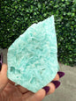 Blue Aragonite Crystal Teardrop Carvings