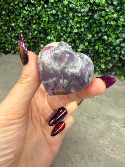 Unicorn Stone Hearts Crystal Carvings