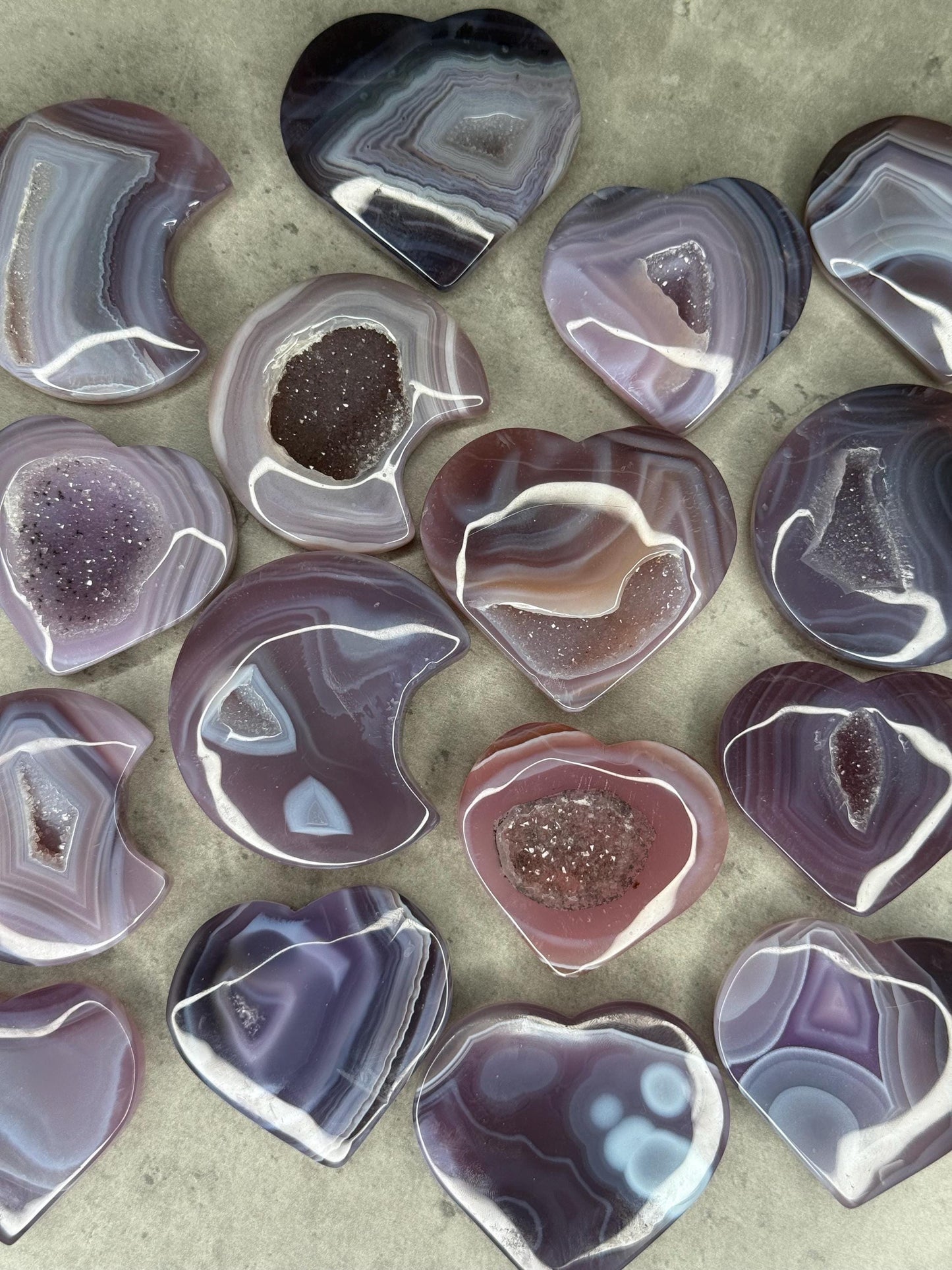 Pink Jelly Agate Heart Crystal Carving: Druzy Crystal carvings