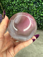 Pink Jelly Agate Crystal Spheres