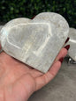 Grey Moonstone Heart Crystal Carvings