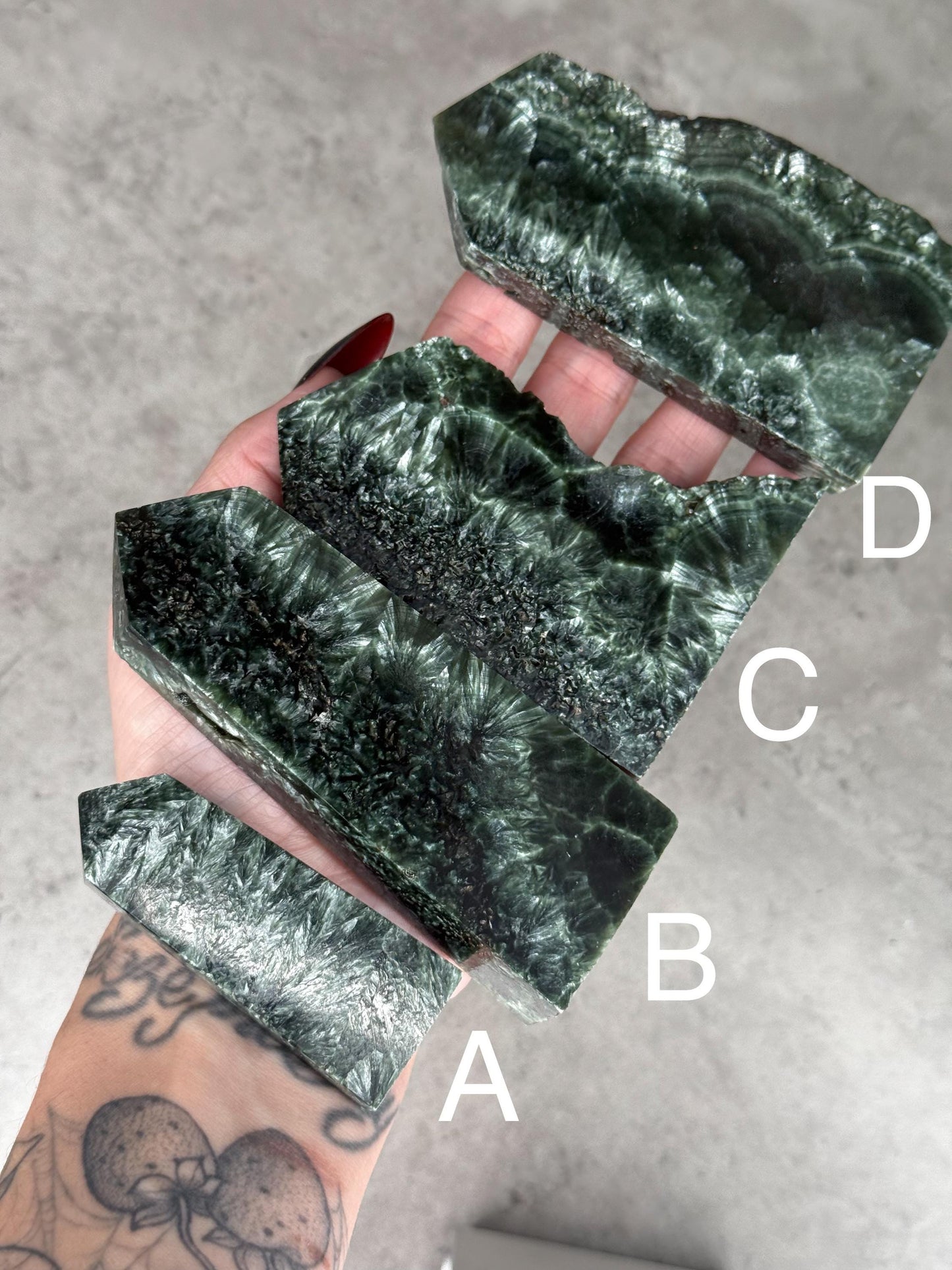 Seraphinite Crystal Towers A - D