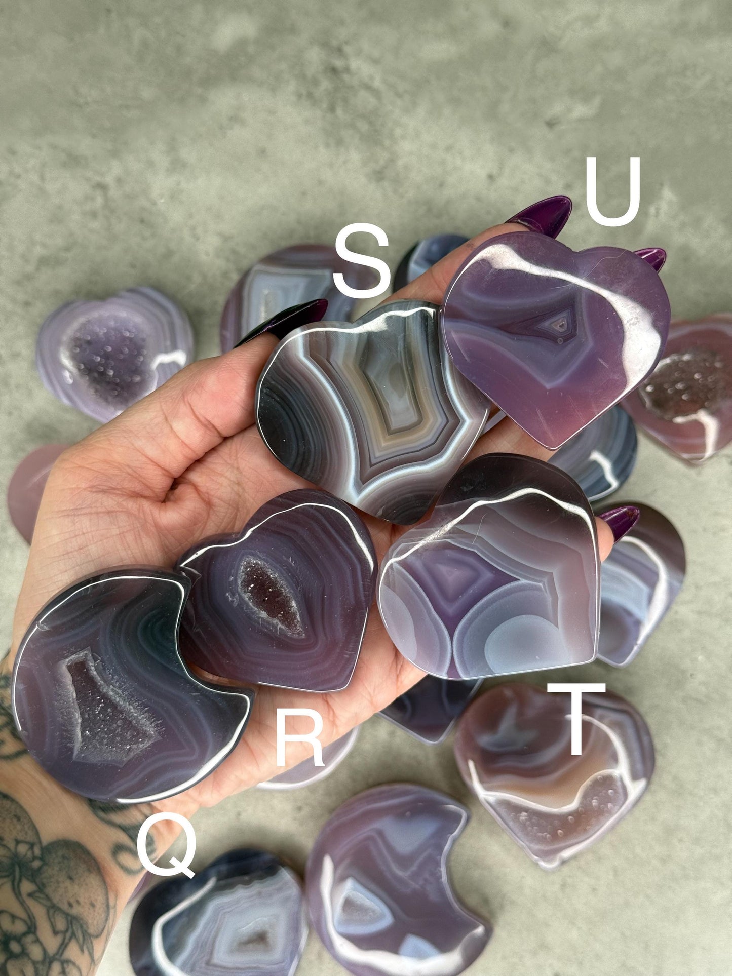 Pink Jelly Agate Heart Crystal Carving: Druzy Crystal carvings