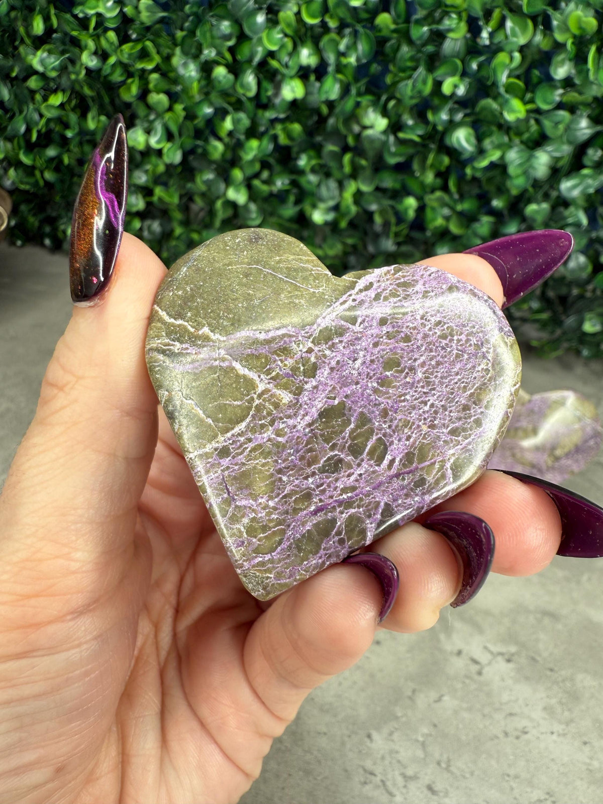 Atlantisite Hearts Crystal Carvings