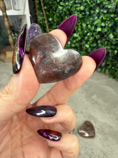 Mini Sunstone Heart Crystal Carvings